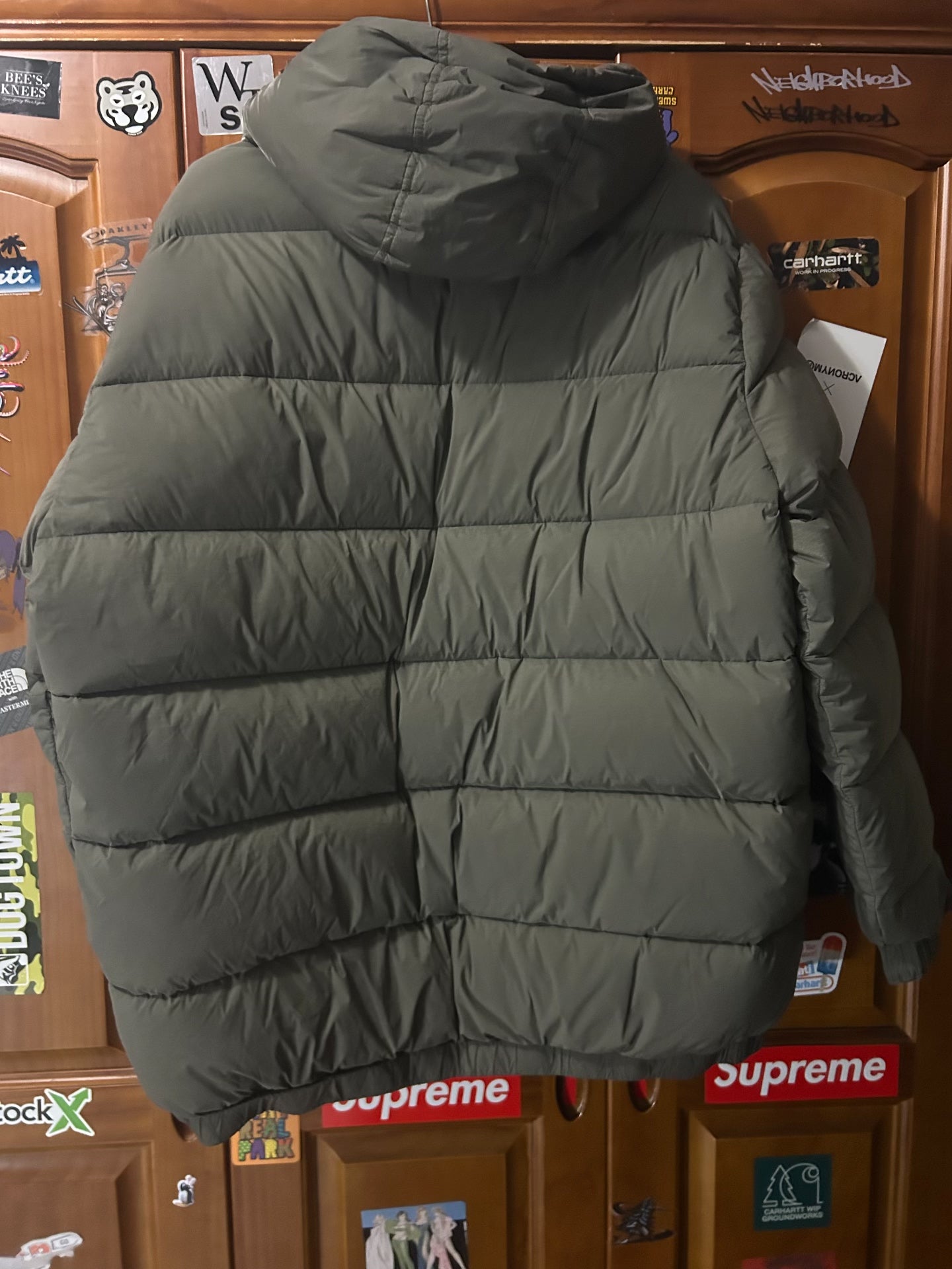 Stone Island Green Hooded Puffer Jacket