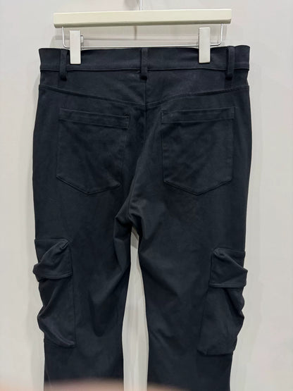 gallianolandor suede pocket cargo pants