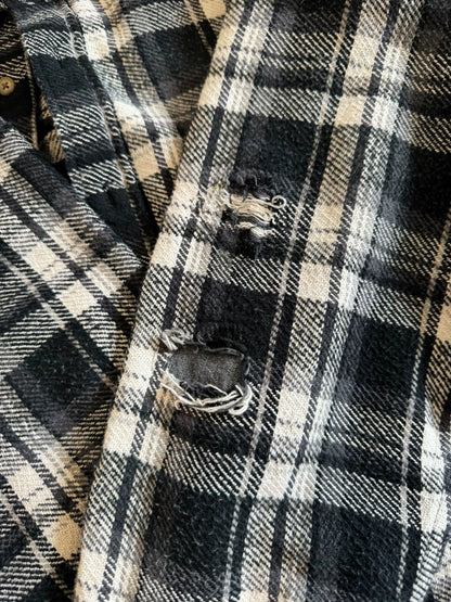 Madness 24FW Black White Plaid Shirt