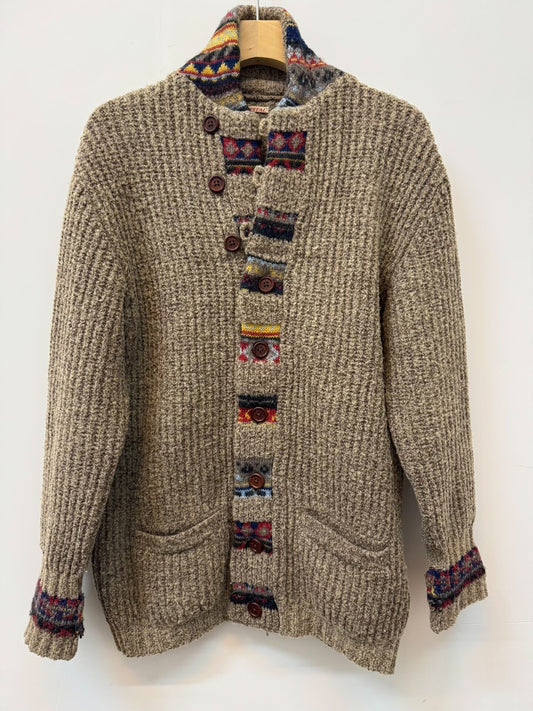 Kapital Wool Cardigan with Colorful Details