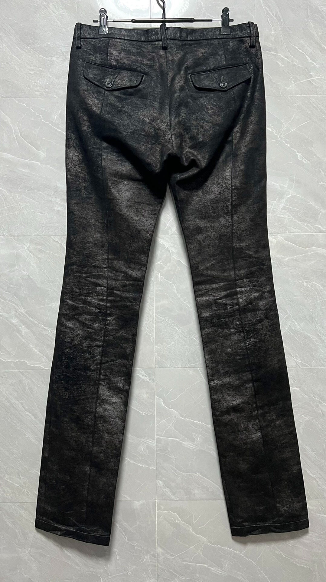 Julius 7 Distressed Silver Gray Pants