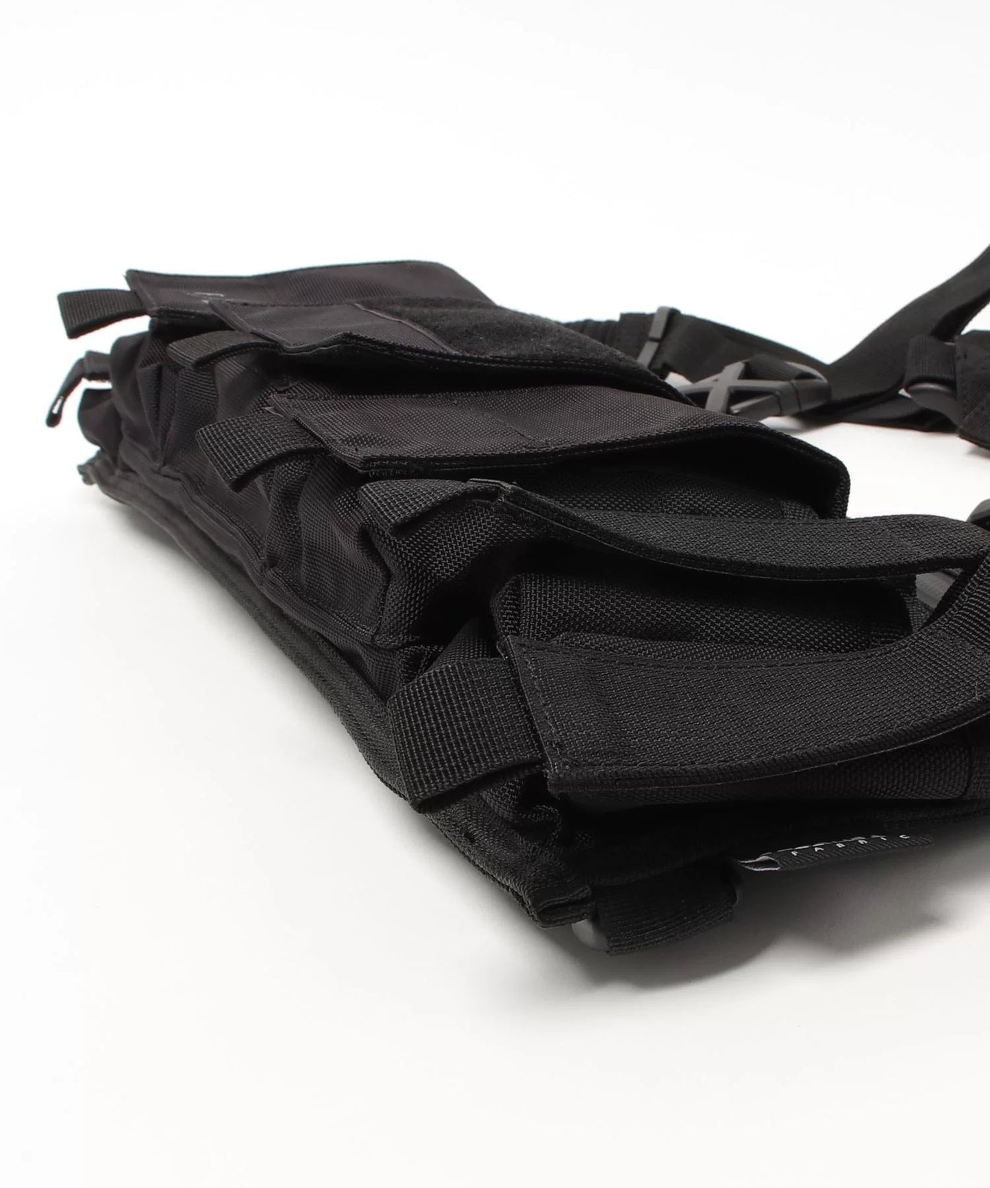 black utility vest bag from f/ce