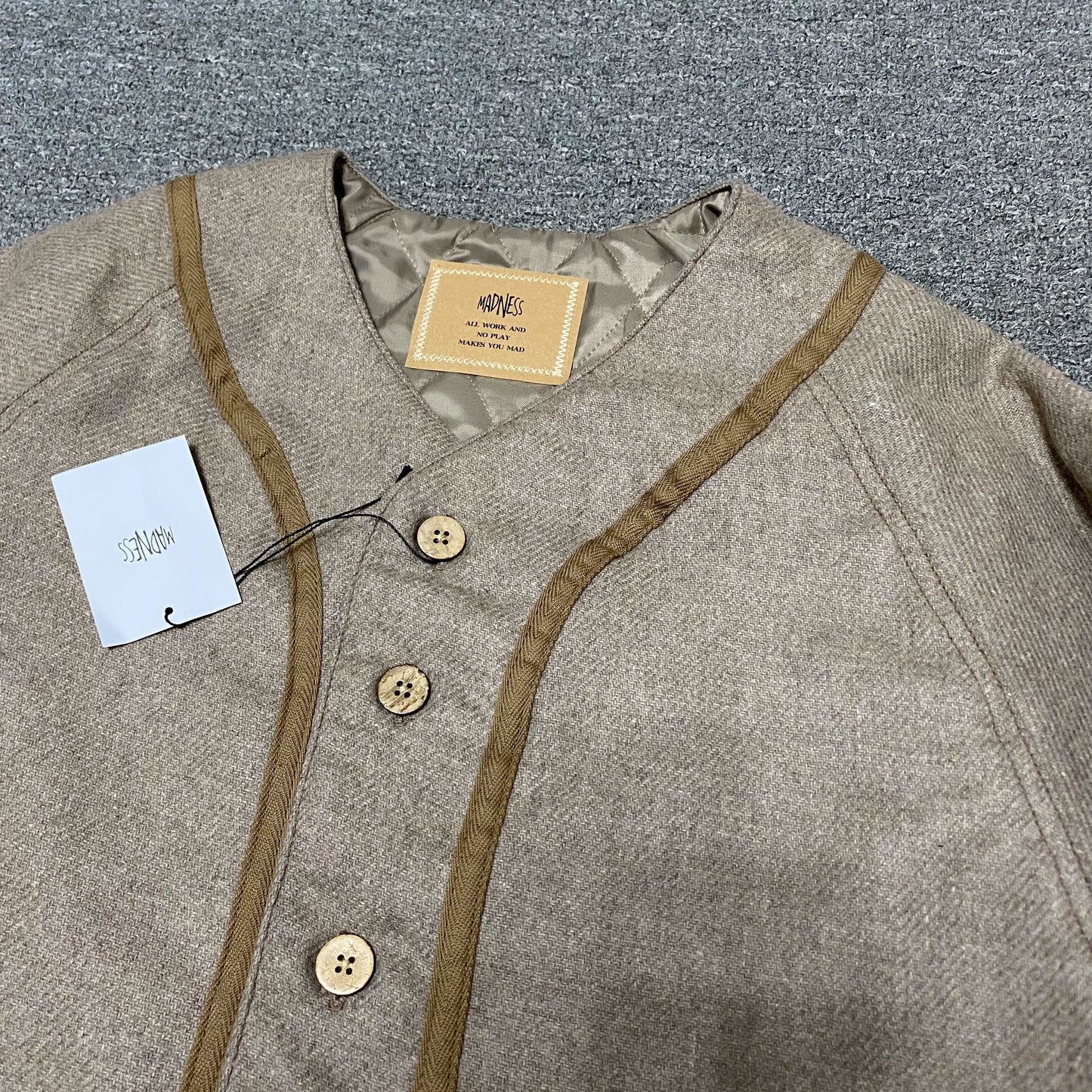 MADNESS 23AW Wool Baseball Jacket