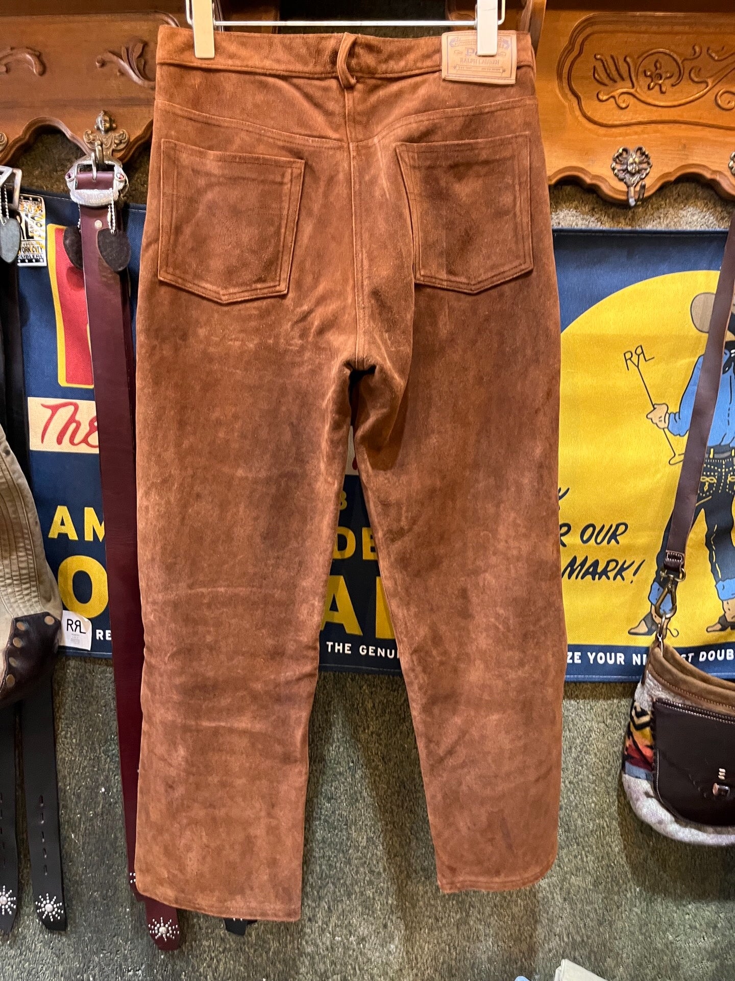 Ralph Lauren Double RL Suede Casual Pants
