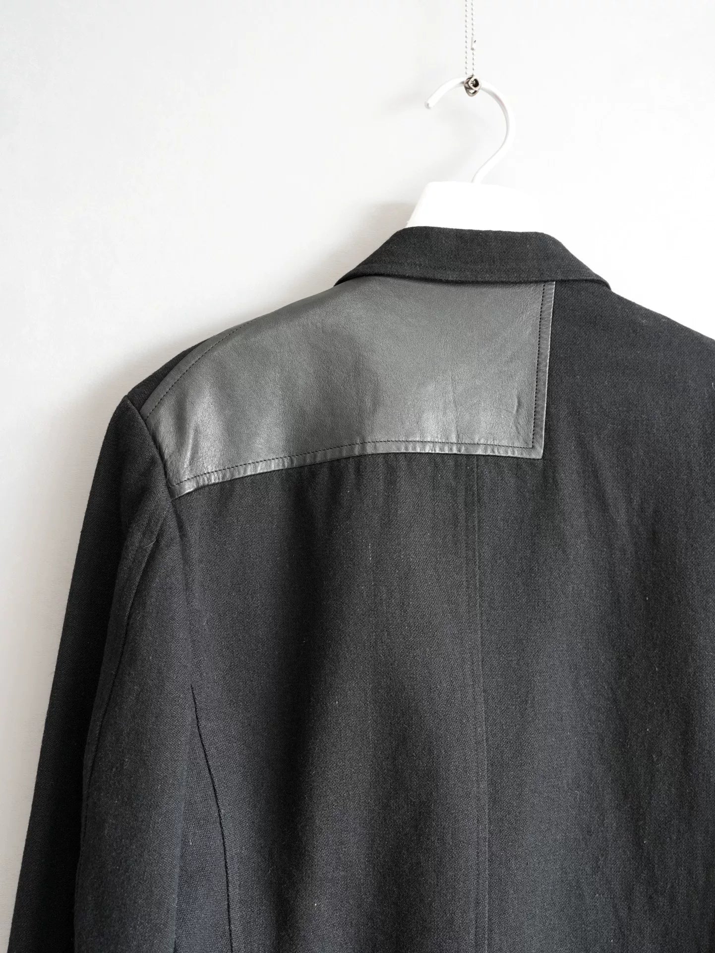 black zip front jacket by yohji yamamoto
