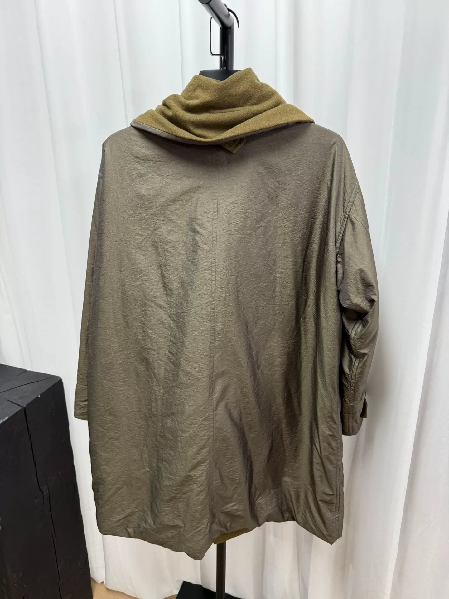 issey miyake oversized windcoat with large collar