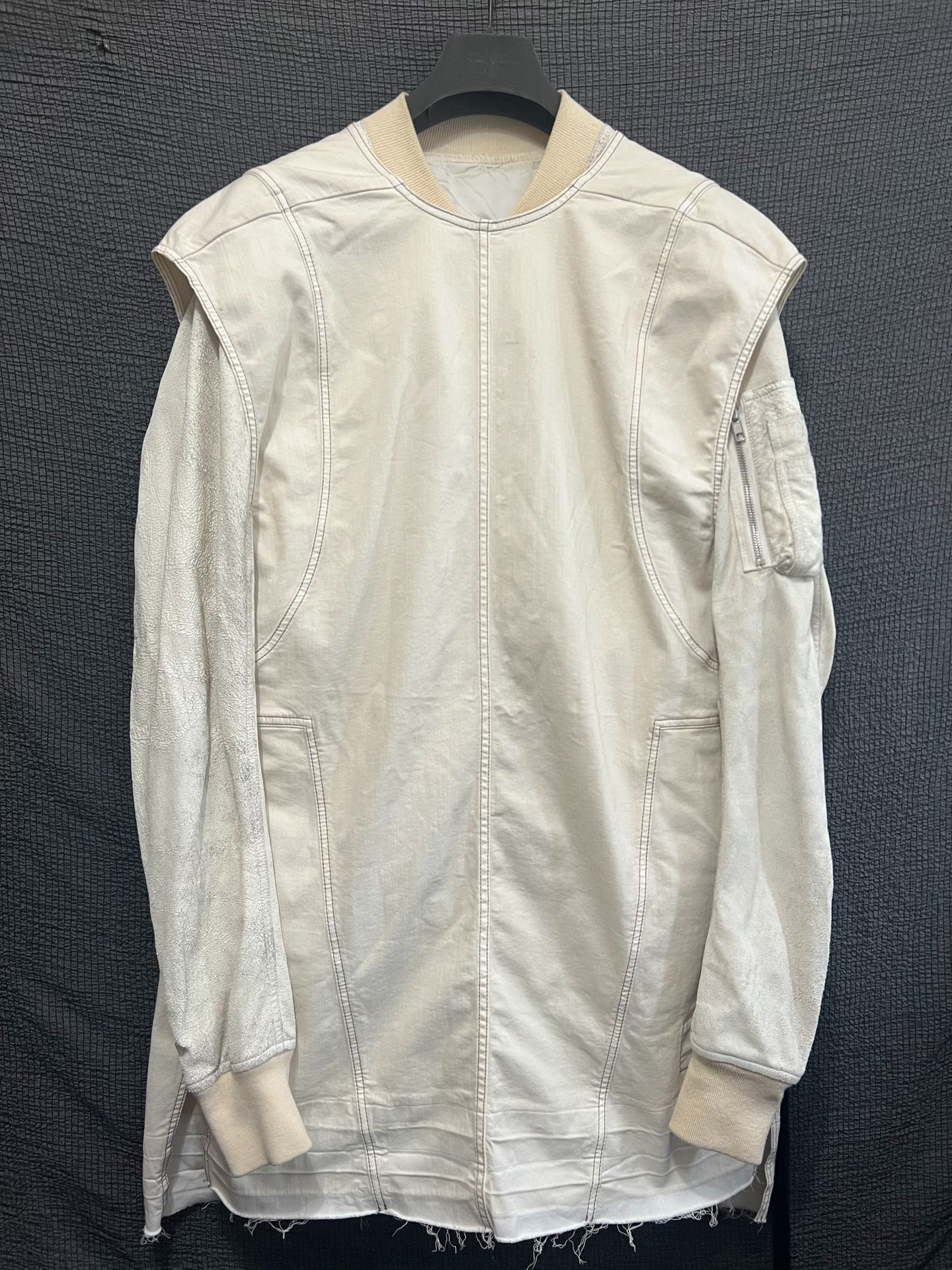 rick owens  texture frayed vest