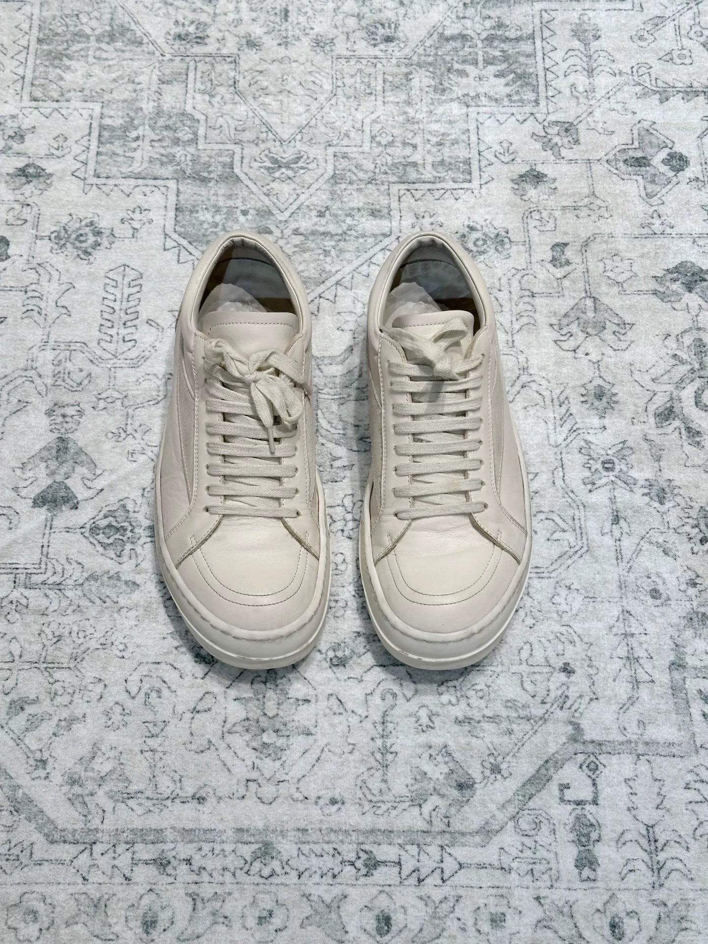 Rick Owens Low-Top White Shoes