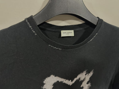 Saint Laurent 21SS Heart Distressed Print T-shirt