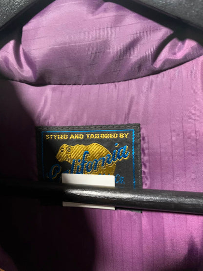 rainbow country leather down vest