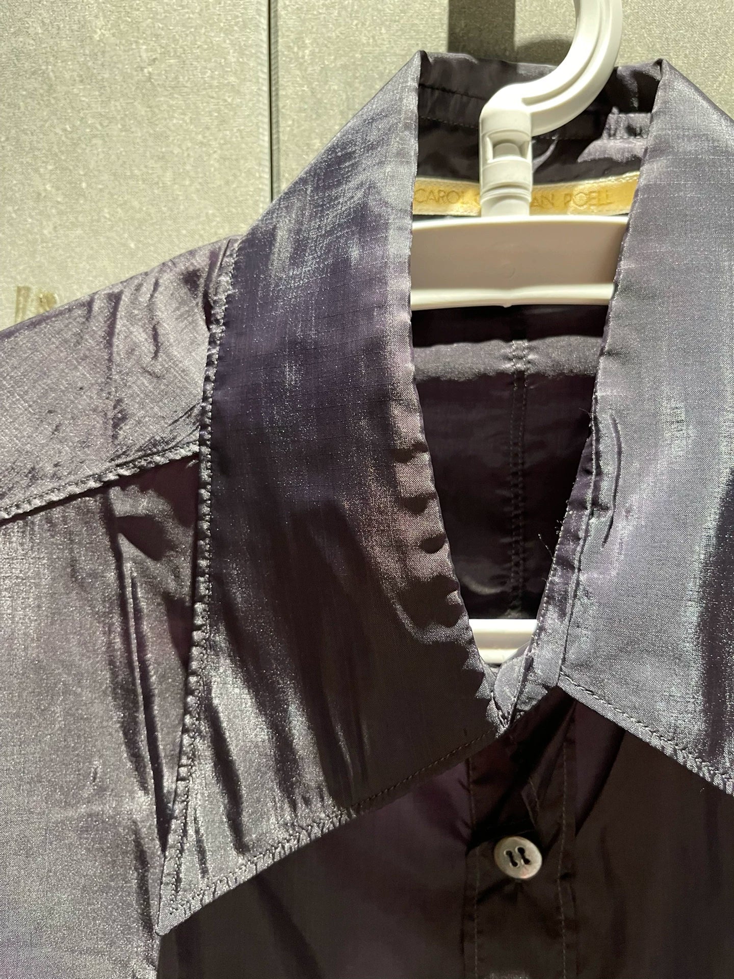 carol christian poell silk shirt in purple