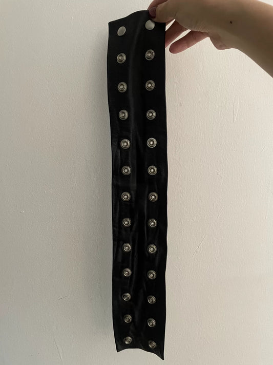 rick owens strobe leather collar necklace