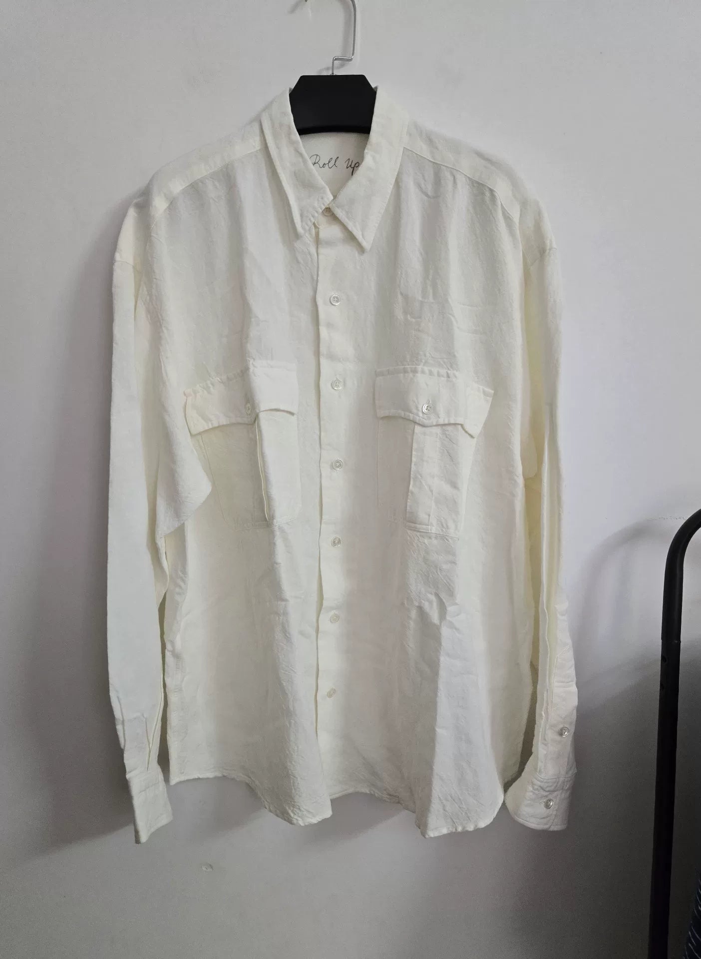 Porter Classic Bamboo Linen White Shirt