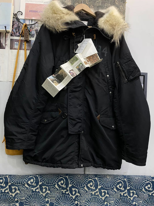 visvim valdez coat with detachable fur hood