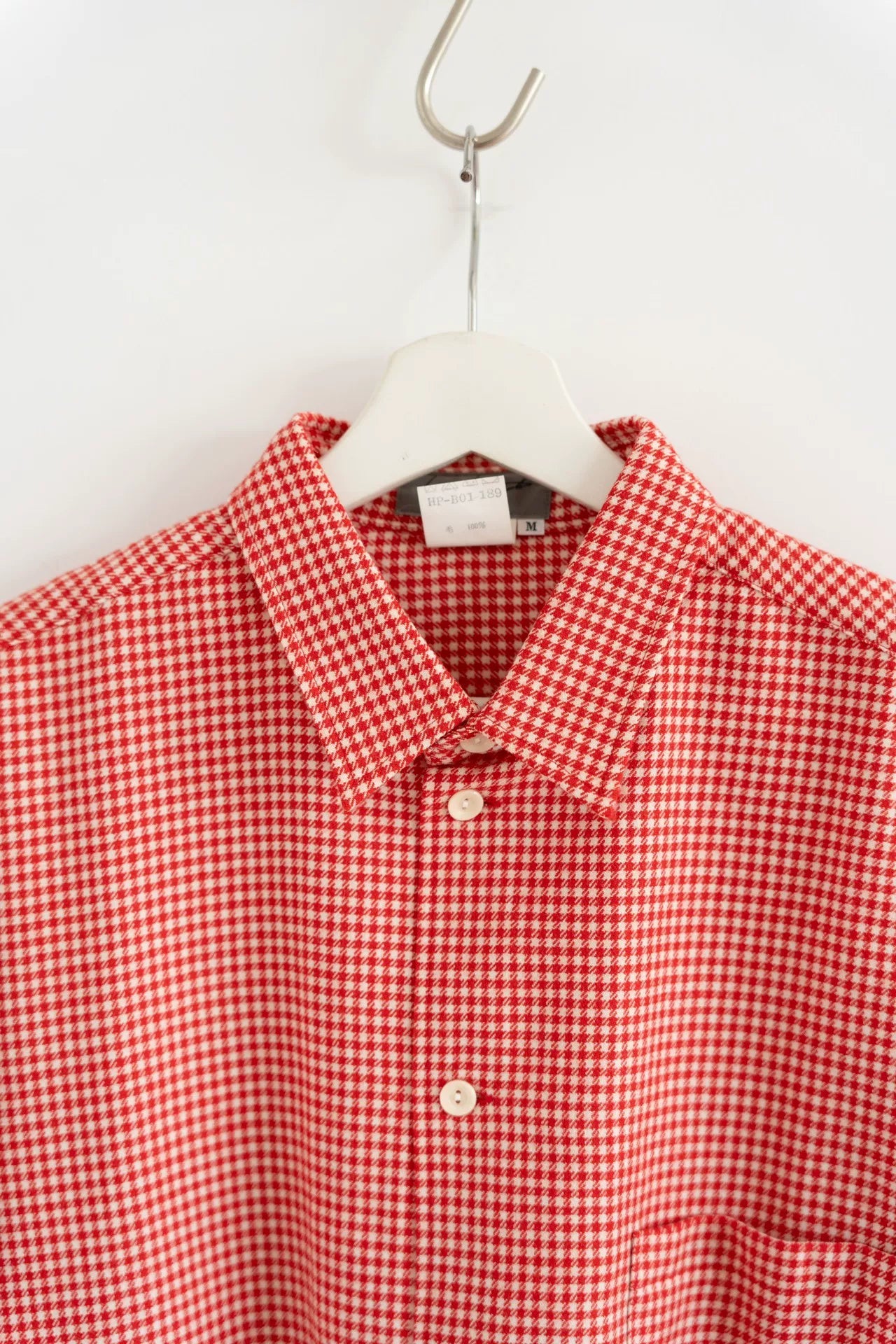 yohji yamamoto red checkered shirt