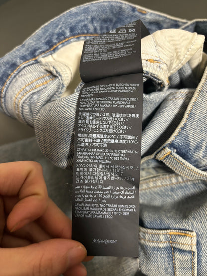 Saint Laurent Distressed Knee Denim Pants