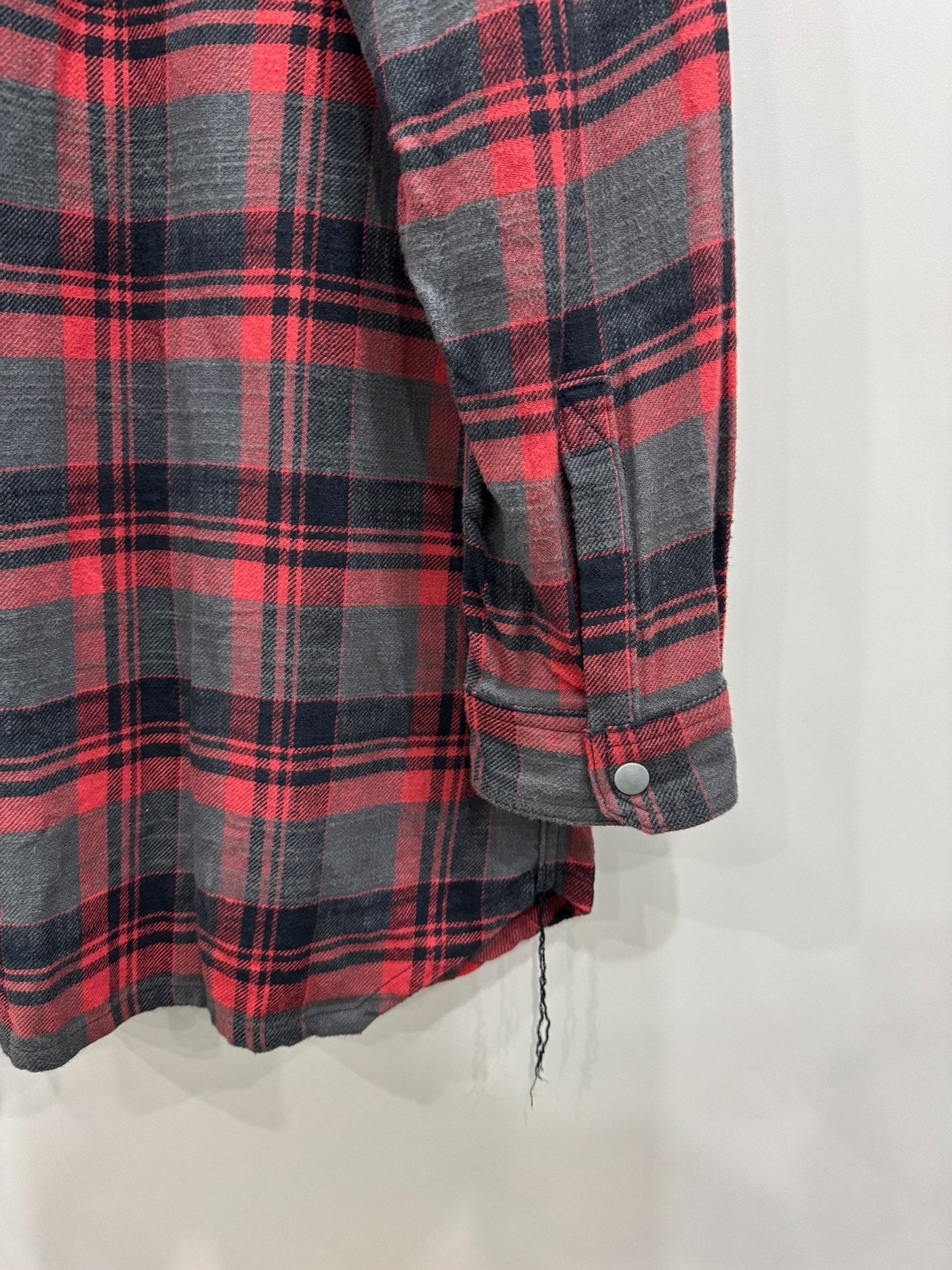 Rick Owens Drkshdw Distressed Plaid Shirt
