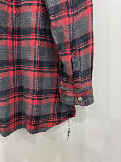 Rick Owens Drkshdw Distressed Plaid Shirt