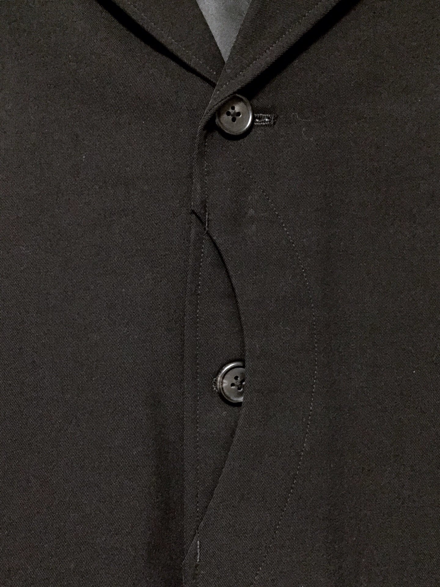 Yohji Yamamoto Y's Men Black Wool Coat