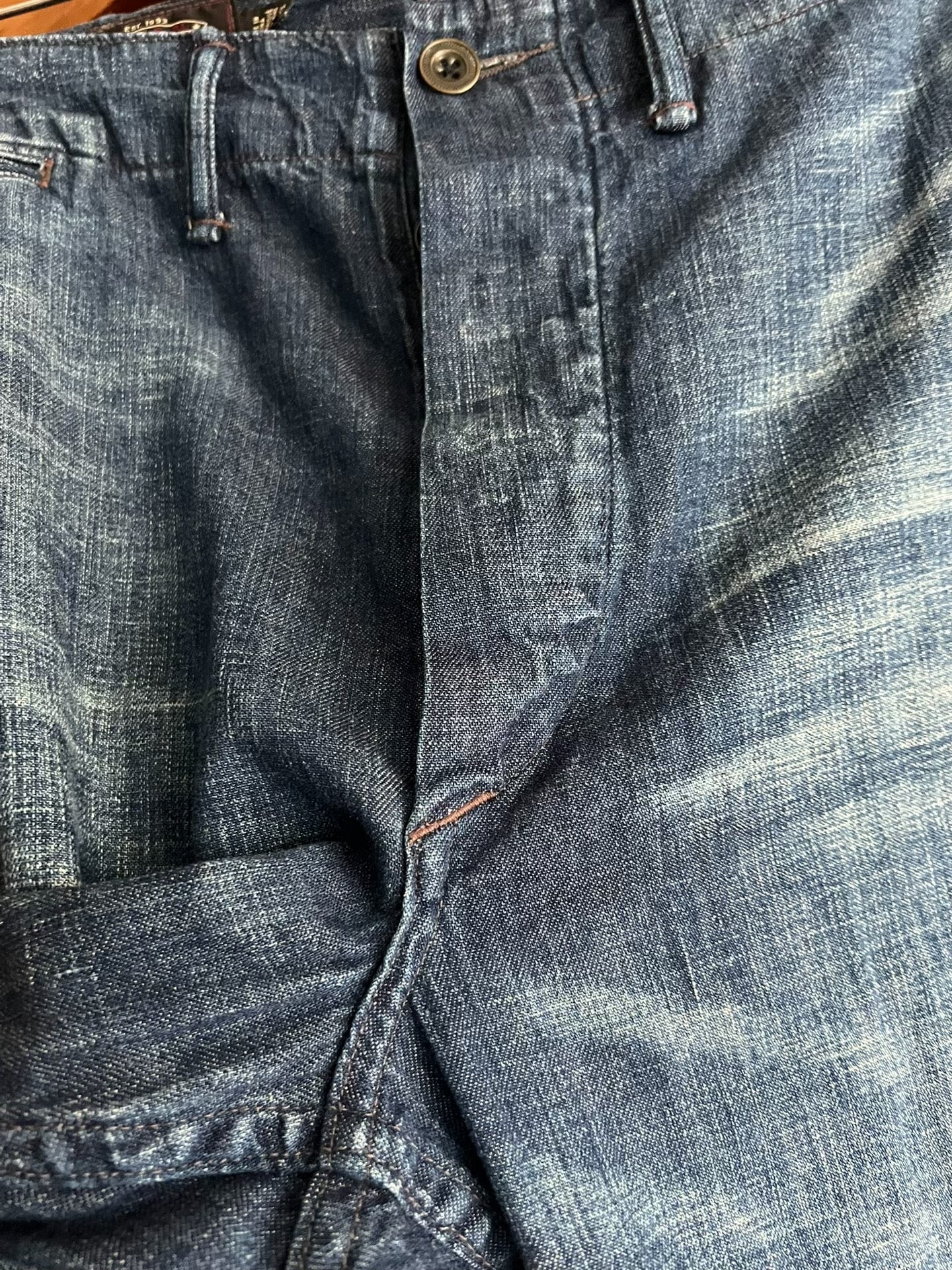 RRL Double RL Washed Distressed Officer Pants