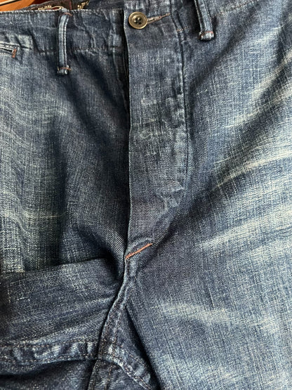 RRL Double RL Washed Distressed Officer Pants