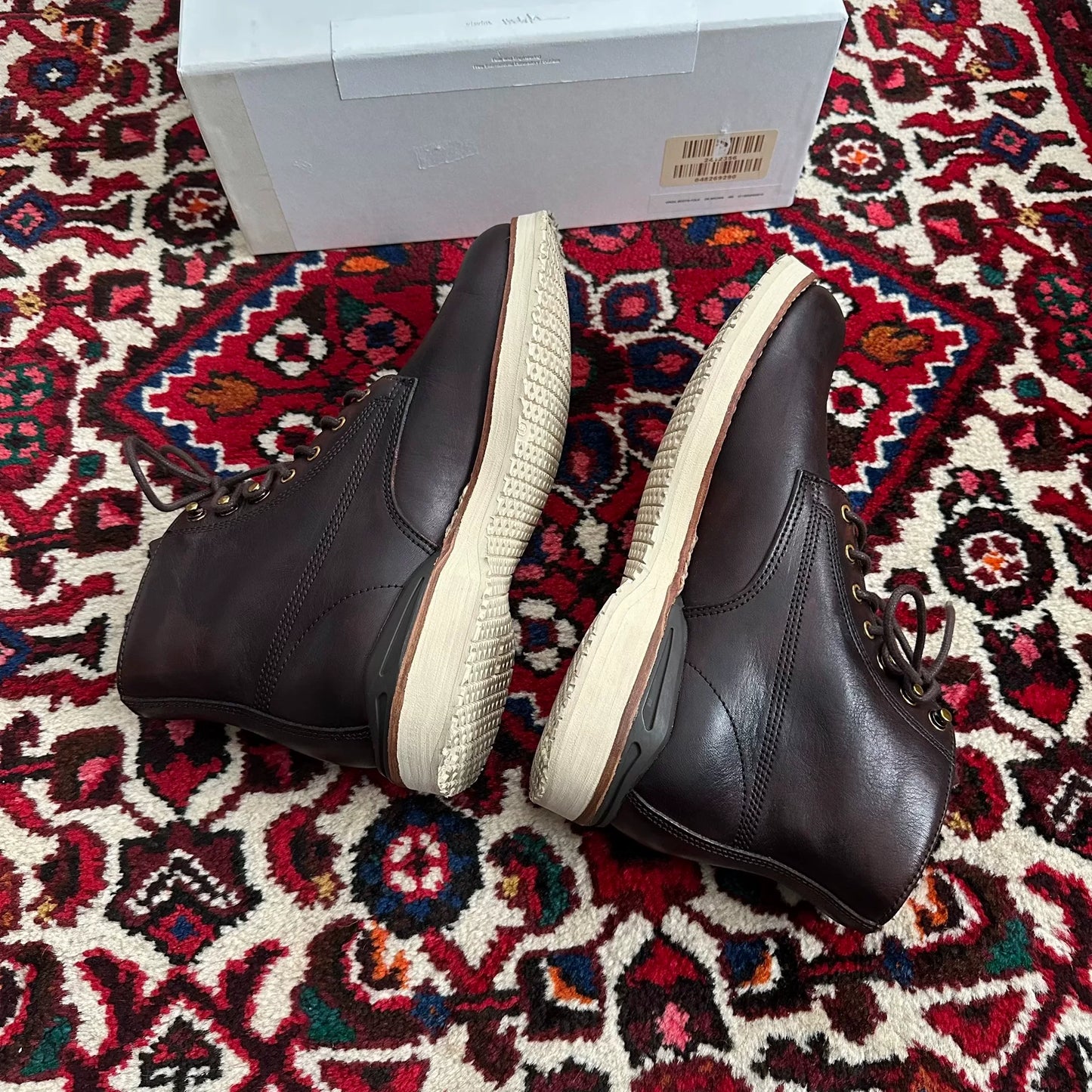 visvim virgil boots in dark brown