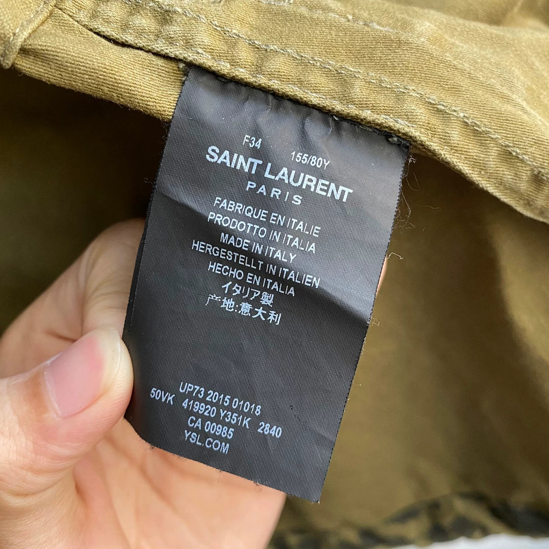 saint laurent leopard print utility vest