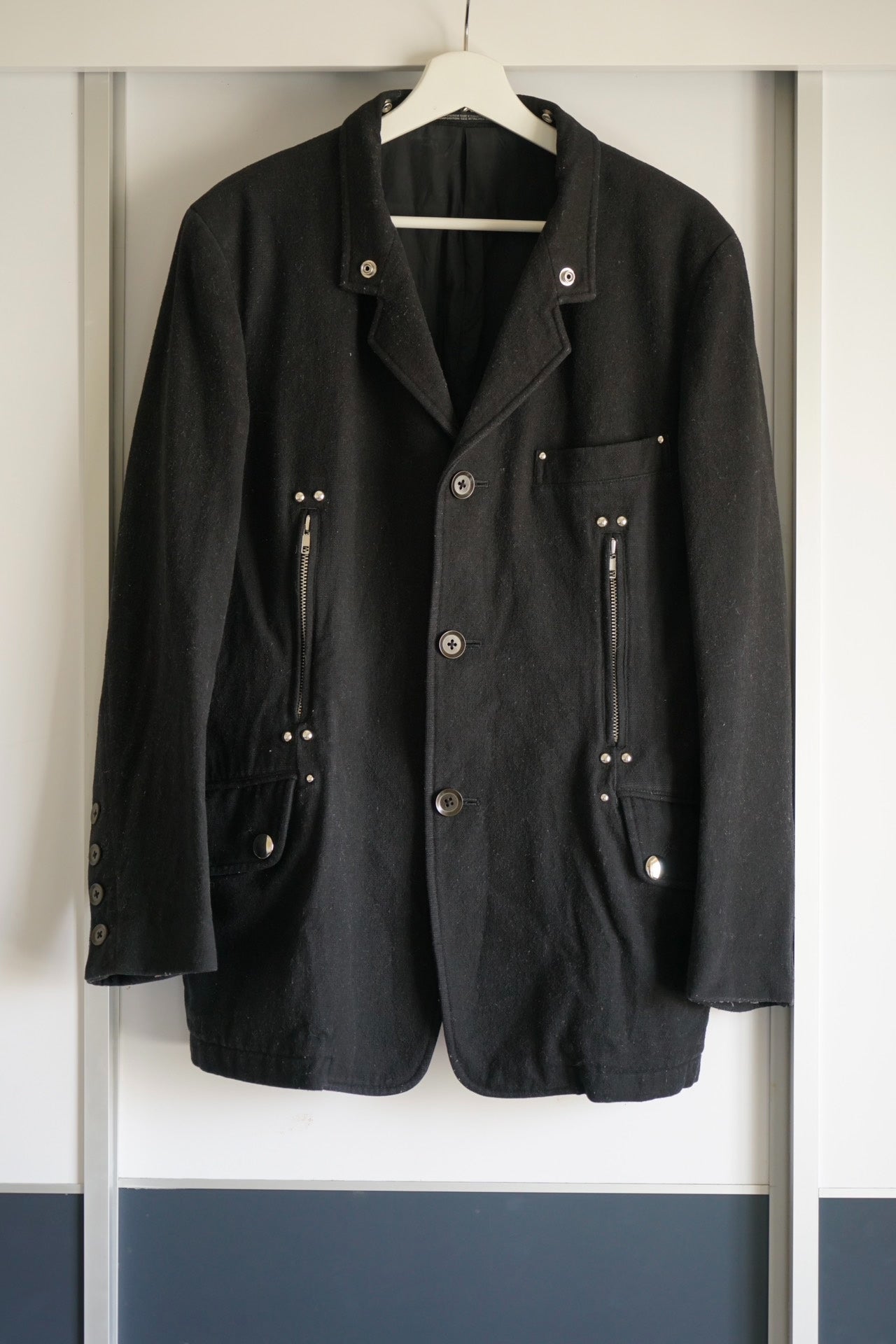 Yohji Yamamoto Zip Collar Blazer Jacket