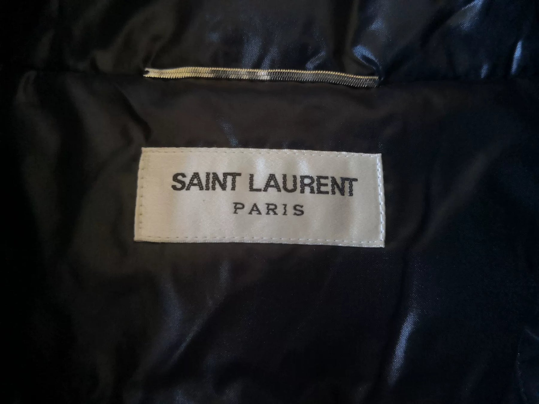 Saint Laurent Black Shiny Puffer Jacket