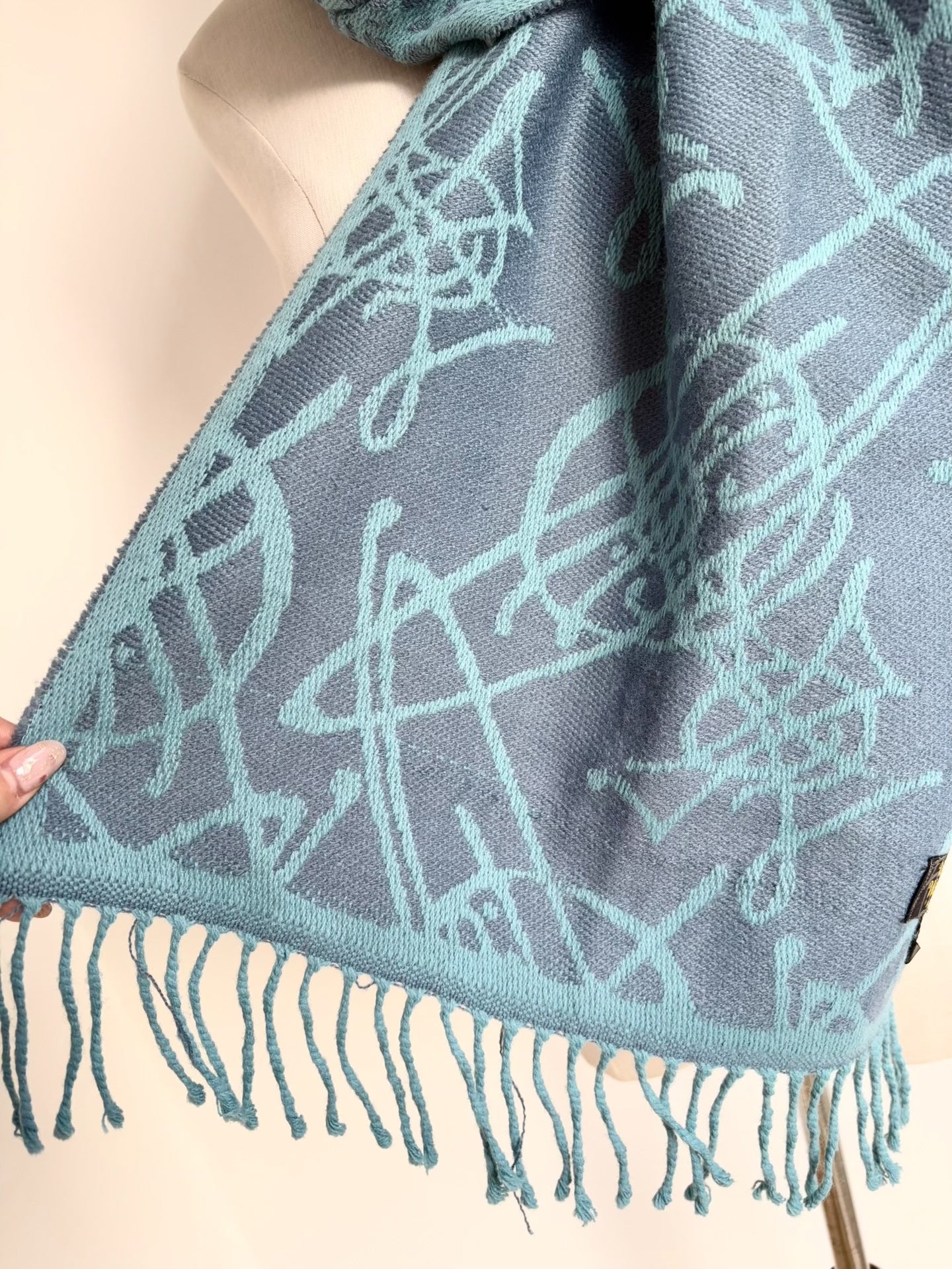 Vivienne Westwood Vintage Blue Print Scarf
