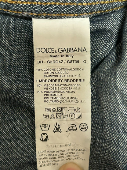 Dolce & Gabbana Floral Denim Shirt