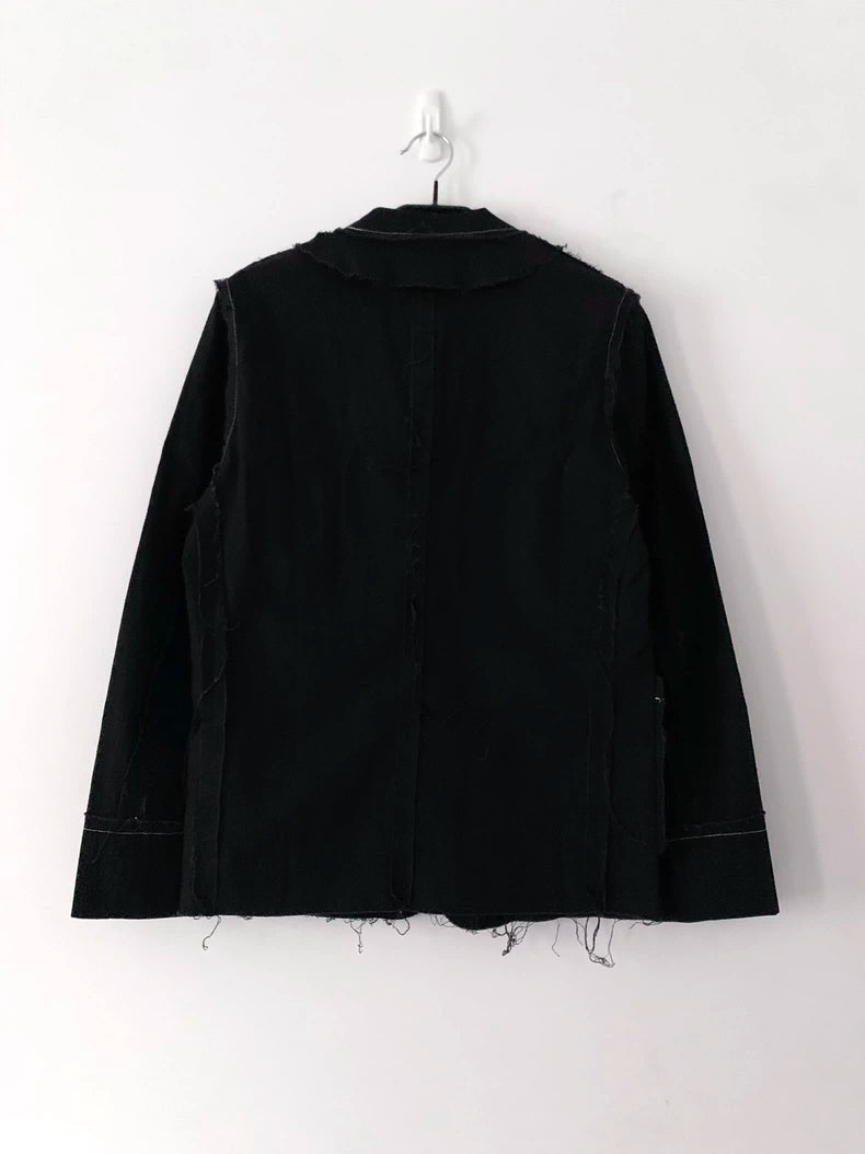 Undercover Structured Frayed Blazer Jacket