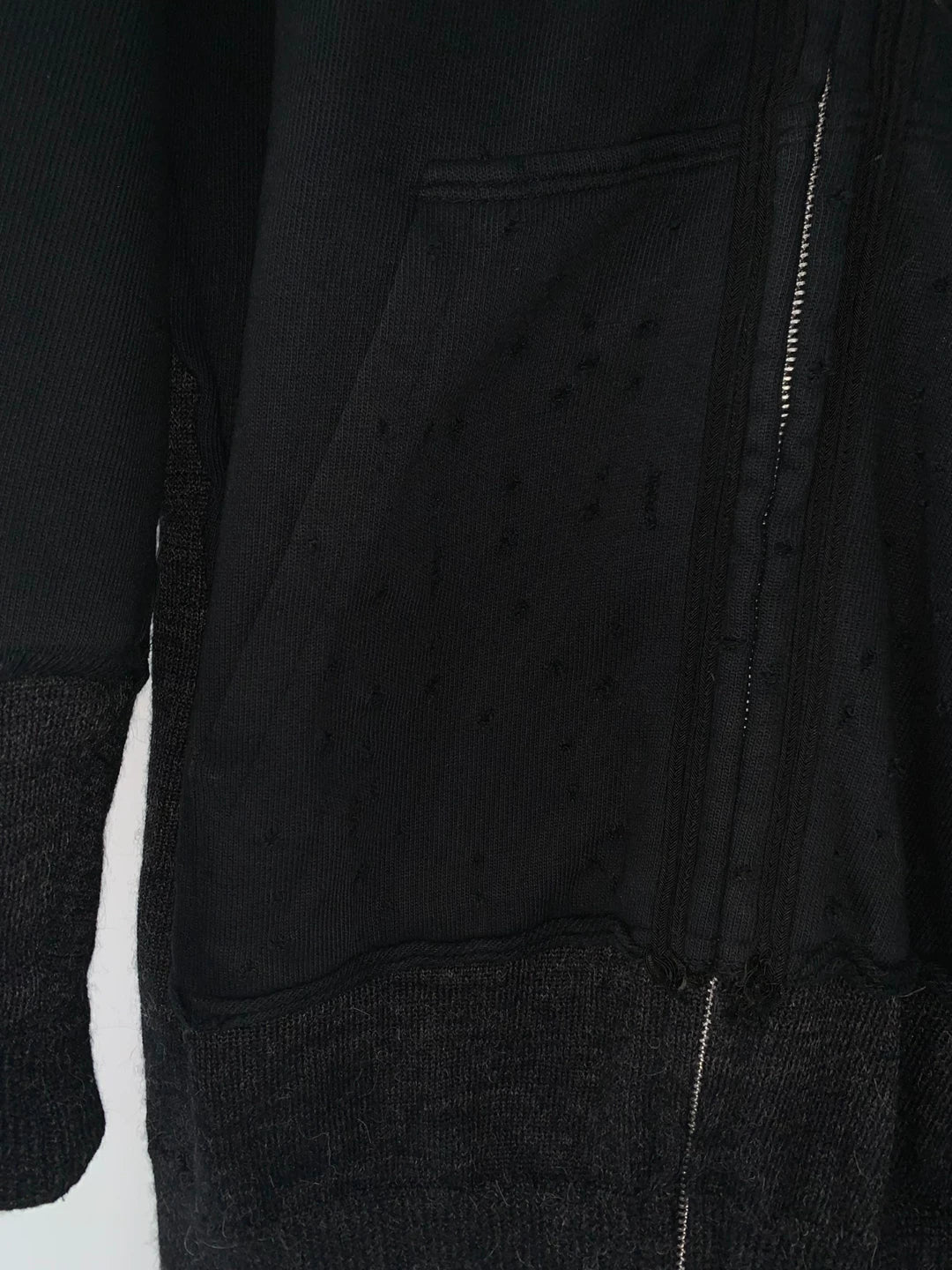 Undercover But Distressed Patchwork Long Sweatshirt