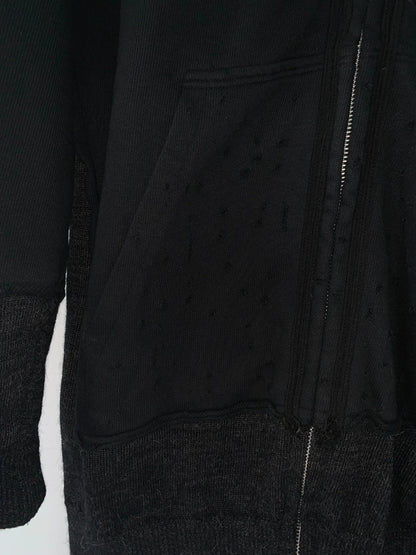 Undercover But Distressed Patchwork Long Sweatshirt