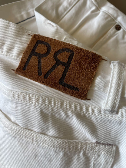 RRL Double RL White Denim Jeans