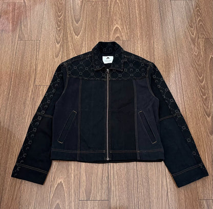 marine serre moon jacquard denim jacket