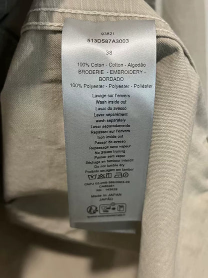 Dior Embroidered Logo Denim Shirt Jacket