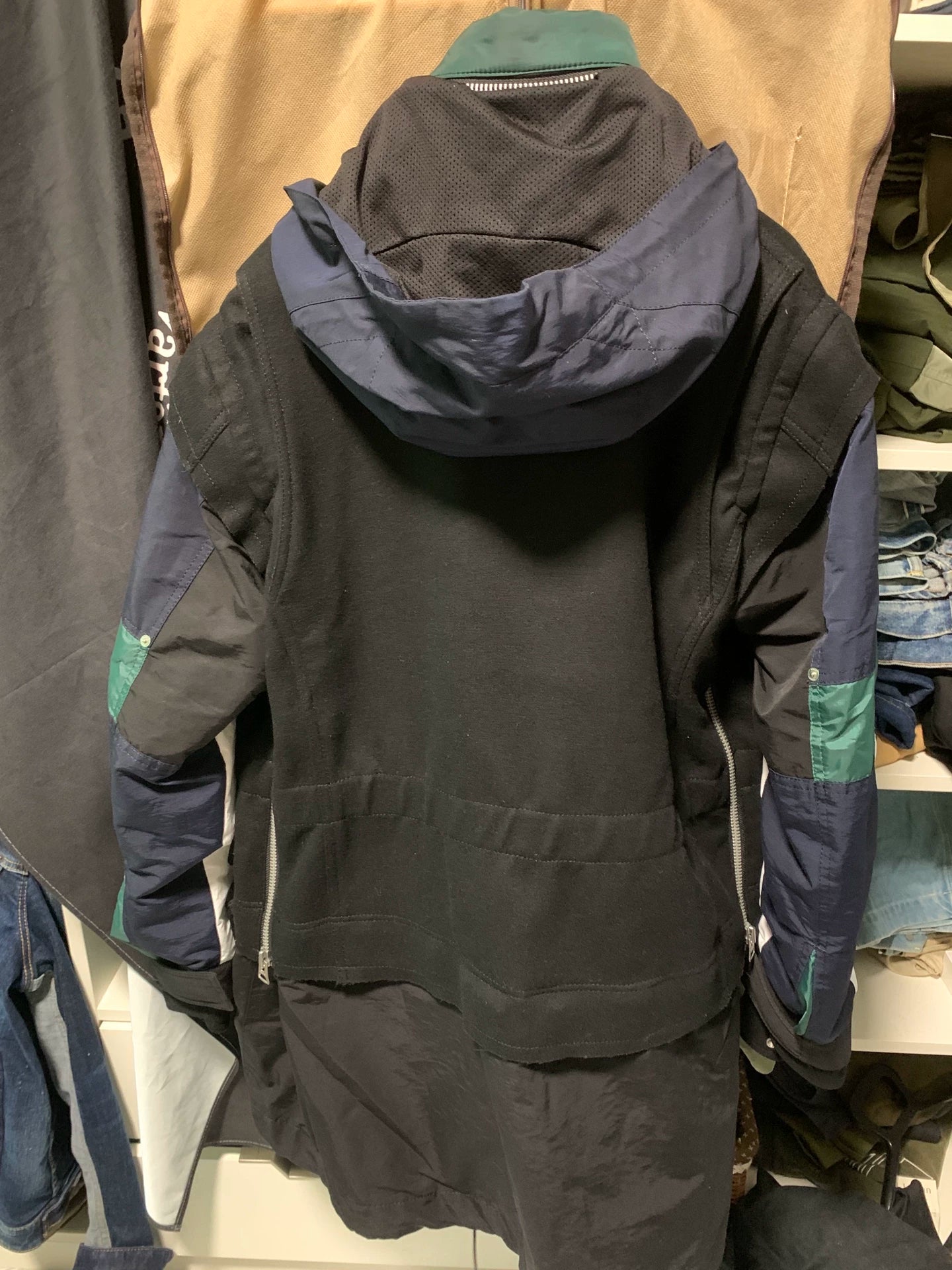 sacai autumn winter patchwork jacket