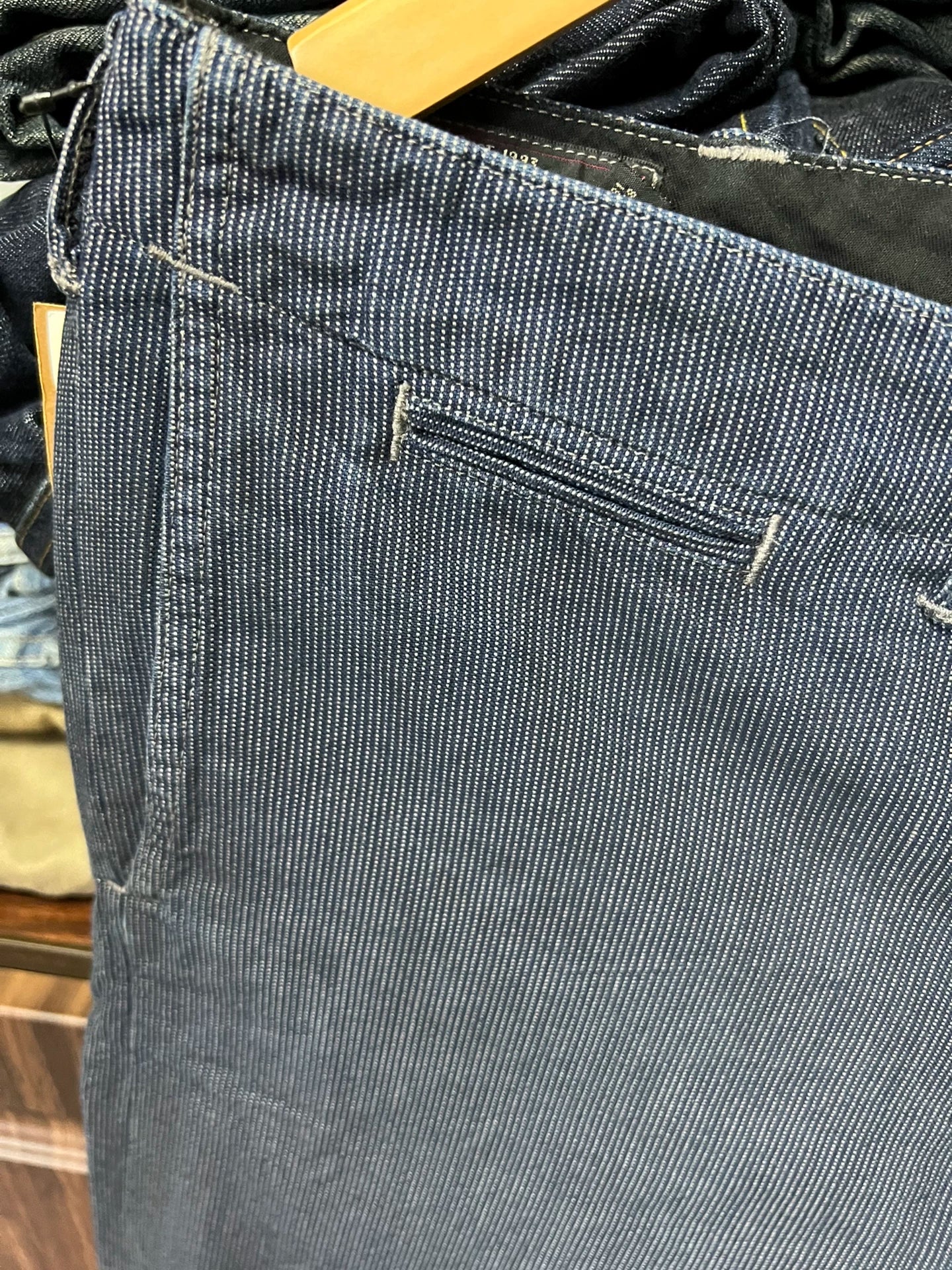 RRL Blue Dyed Military Pants Wabash