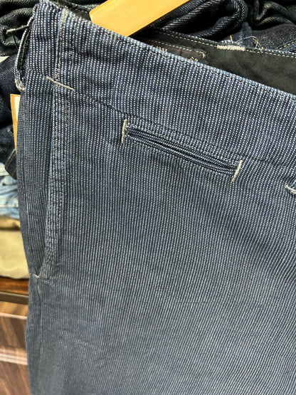 RRL Blue Dyed Military Pants Wabash
