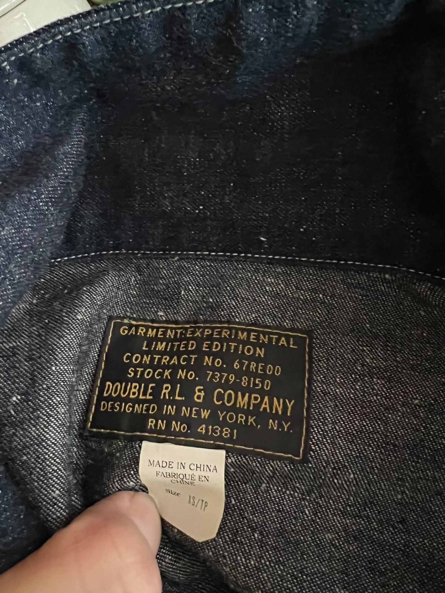 RRL Double RL Snowflake Denim Work Jacket