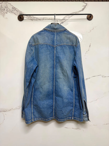Celine Blue Denim Jacket with Four Pockets