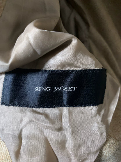 brand  double-breasted jacket in brown