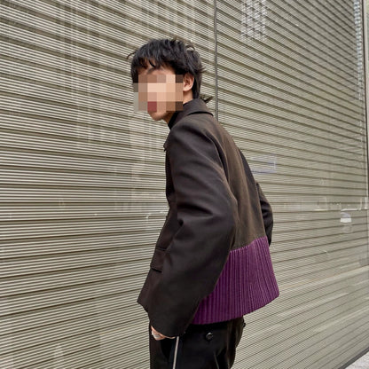 namacheko tailored biker jacket in black