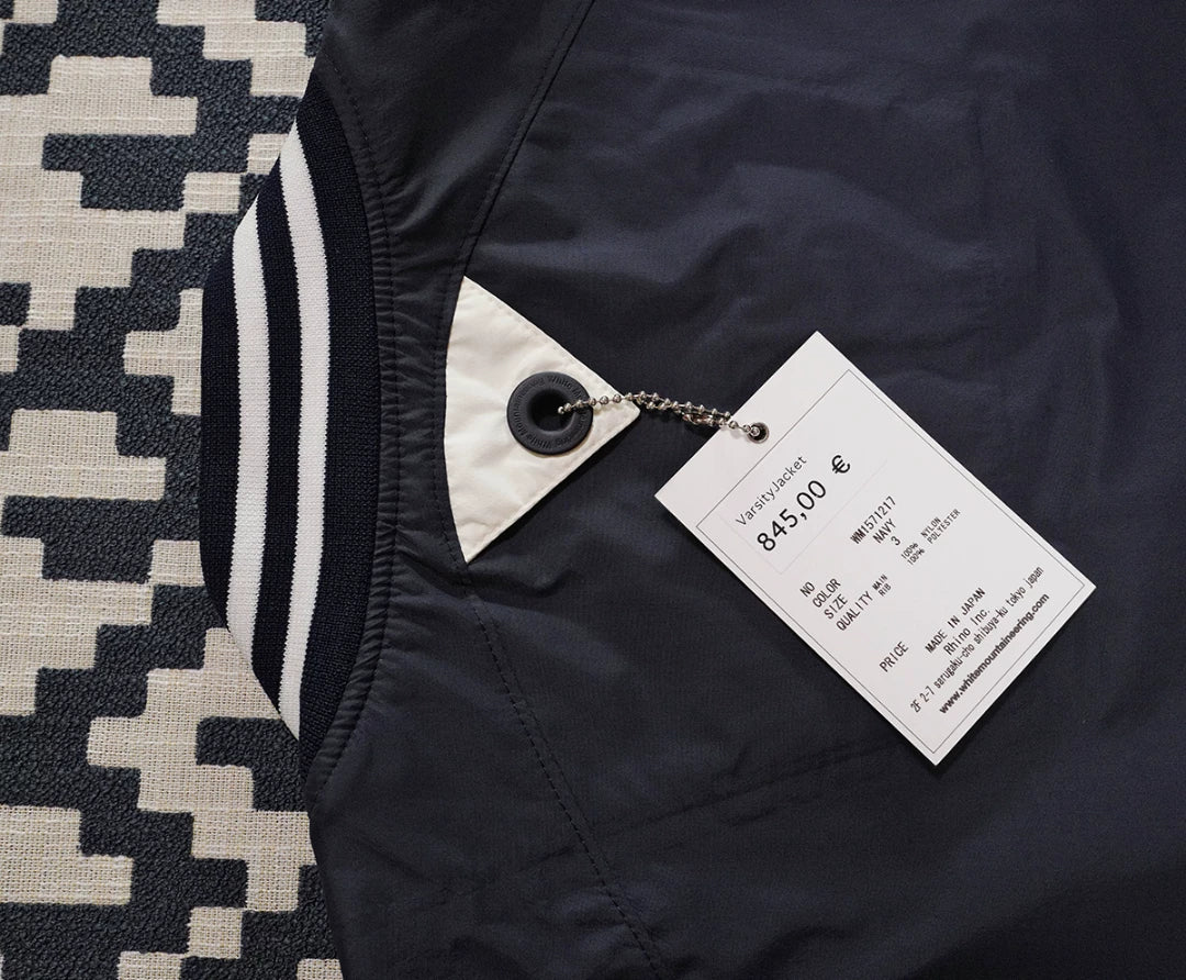 contrast sleeve bomber jacket by white mountaineering
