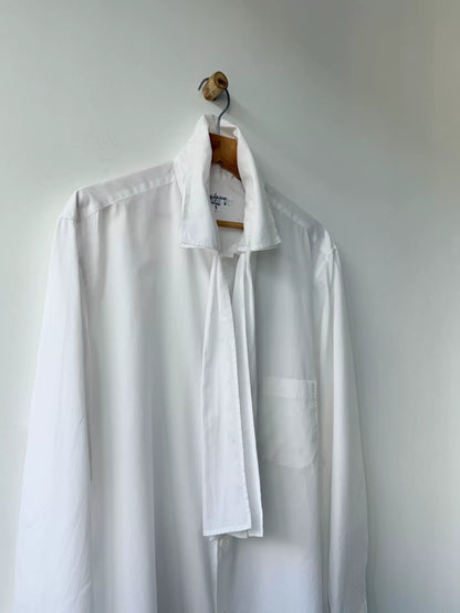 Yohji Yamamoto White Long Sleeve Shirttail