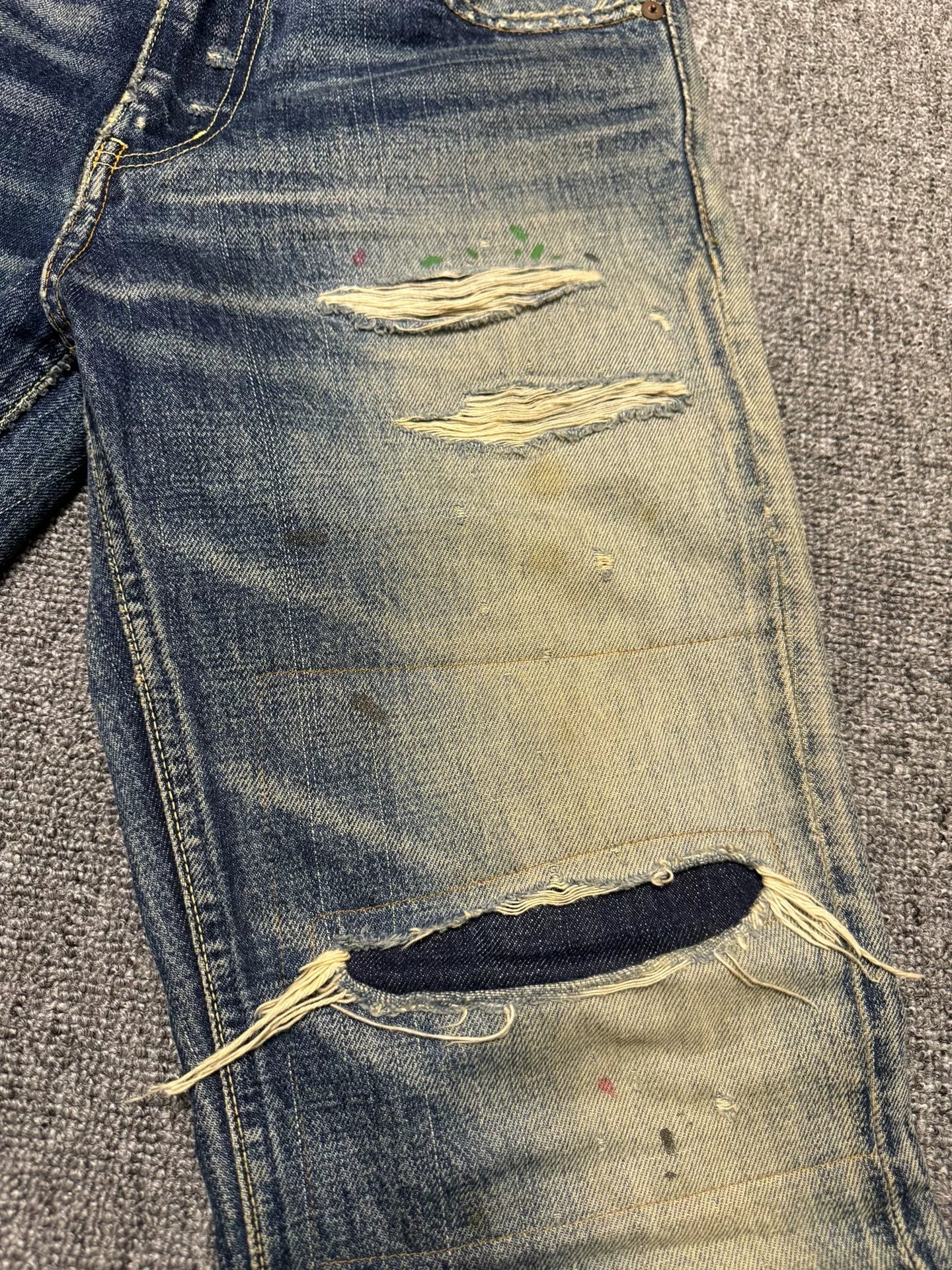 VISVIM 19SS SOCIAL SCULPTURE DAMAGED-17 Jeans