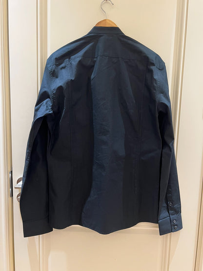 Balmain Black Silver Sequin Cotton Shirt