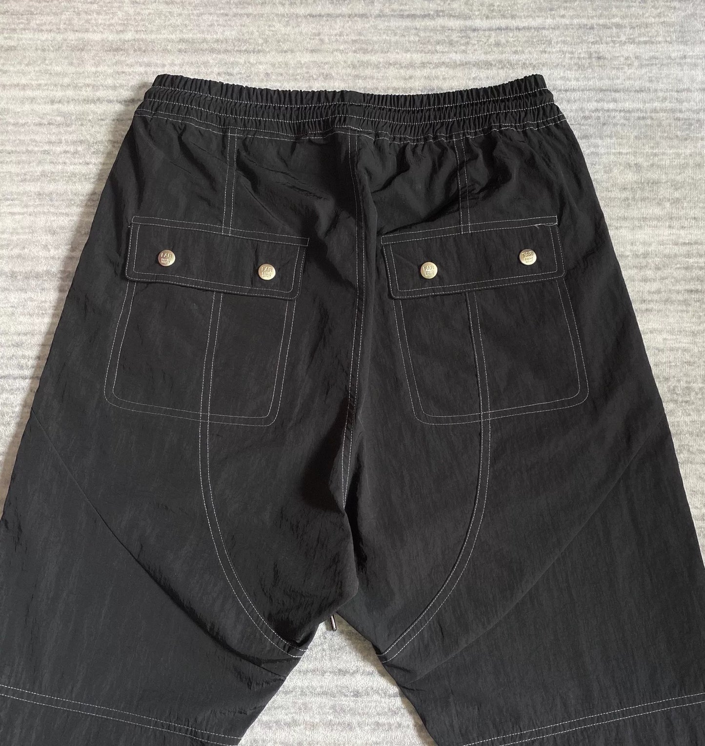 black and white panel athletic pants