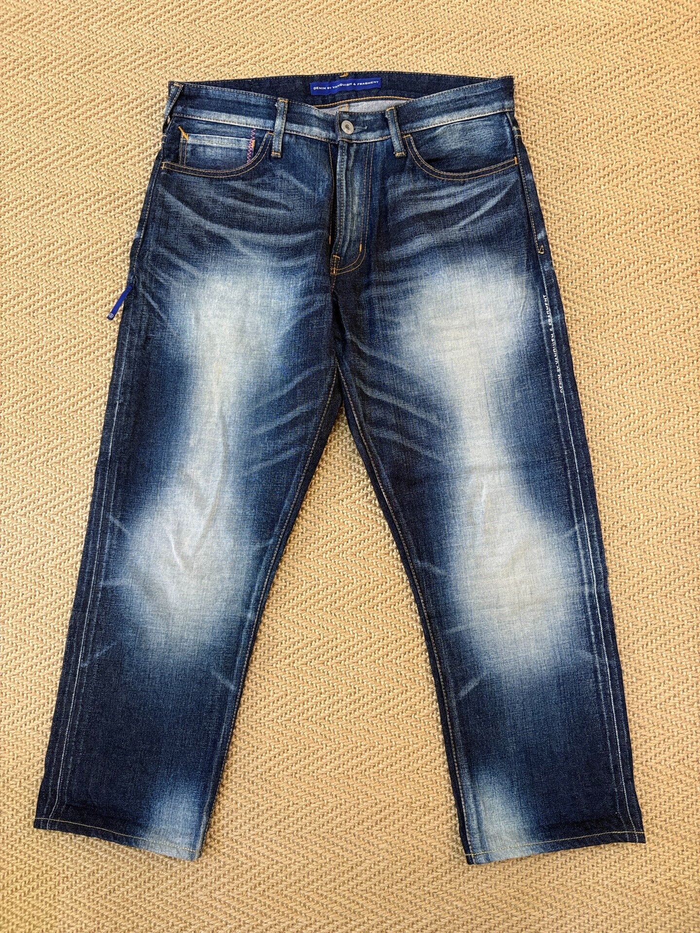 Denim by Vanquish & Fragment Washed Crop Jeans